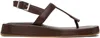 Gia Borghini Brown Lizette Sandals In 4545 Chocolate