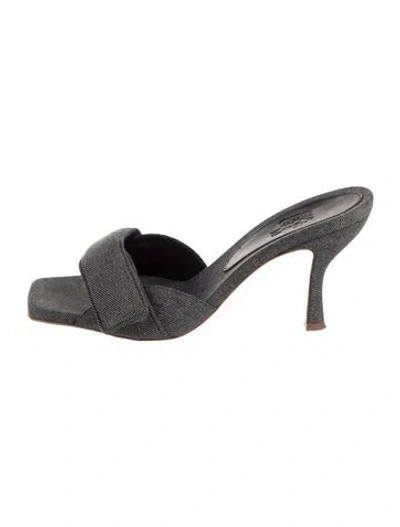 Pre-owned Gia Borghini Canvas Sandals In Gray