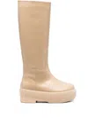 Gia Borghini Chunky Sole Tubolar Boot Shoes In 4300 Oatmilk