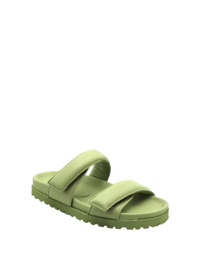 Gia Borghini Double Strap Sandal In Acid Green
