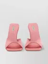 Gia Borghini Eleven Point Five Centimeter Heel Sandal With Square Toe In Pink