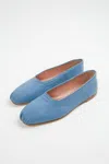 Gia Borghini Etesia Leather Ballet Flat In Heavenly In Blue