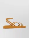 Gia Borghini Mustard Fabric Rosie 16 Sandals In Brown