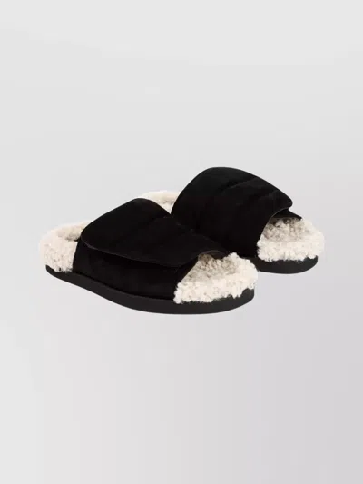 GIA BORGHINI FLAT OPEN TOE SANDALS WITH RUBBER SOLE