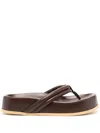 Gia Borghini Frederique 40mm Leather Sandals In Brown