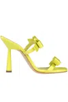 Gia Borghini Yellow Leather Sandal In Lime