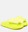 Gia Borghini Gia 1 Leather Slides In Highlighter Yellow