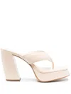 Gia Borghini Gia 17 120mm Platform Mules In Neutrals