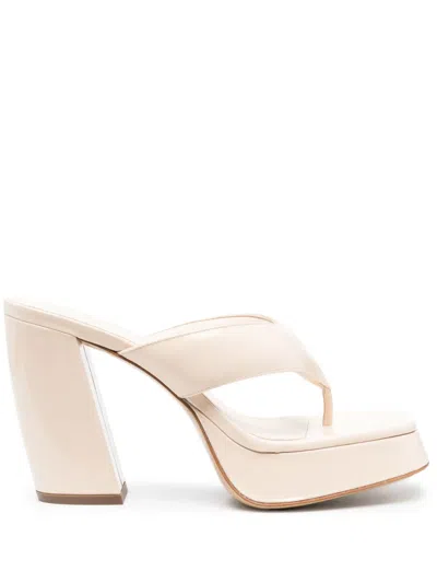 Gia Borghini Gia 17 120mm Platform Mules In Neutrals