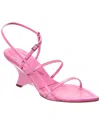 Gia Borghini Woman Sandals Pink Size 11 Soft Leather In Multi