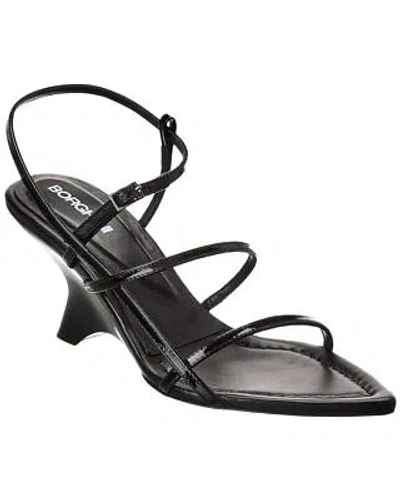 Pre-owned Gia Borghini Gia 26 Patent Slingback Sandal Women's In Black
