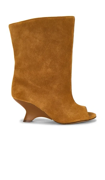 Gia Borghini Gia Heeled Open Toe Boot In Brown