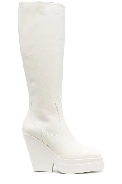 Gia Borghini Gia Platform Boots In White