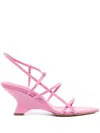 Gia Borghini Womens Patent Adjustable Strap Ankle Strap In Pink