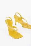 Gia Borghini Giaborghini Slingback Suede Sandals With Spool Heel 11 Cm In Yellow