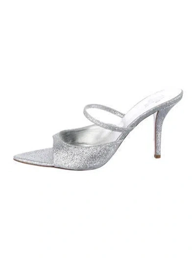 Pre-owned Gia Borghini Glitter Mules In Multi