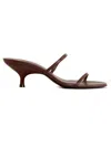 Shop Gia Borghini Grace Brown Leather Sandals
