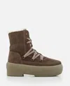 Gia Borghini Green Lace Up Boots In Gray