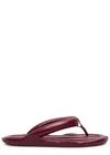 Gia Borghini Harper Leather Flip Flops In Bordeaux