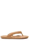 Gia Borghini Harper Leather Flip Flops In Sand