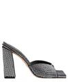Gia Borghini 115mm Crystal-embellished Block Heels In Black