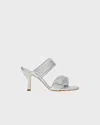 Gia Borghini Klackskor Strap Sandal Glitter Silver