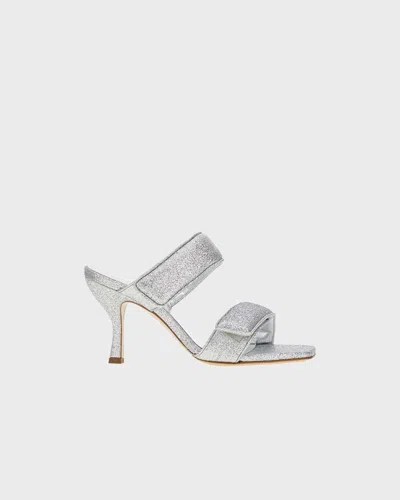 Gia Borghini Klackskor Strap Sandal Glitter Silver