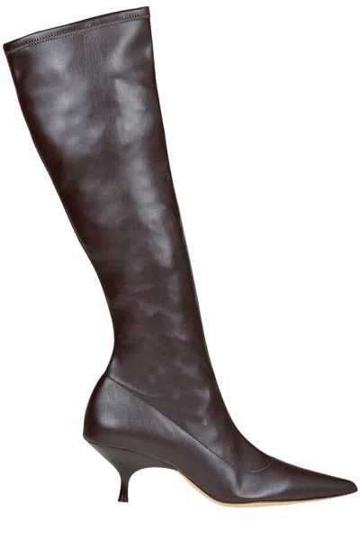 Gia Borghini Hera Boots In Brown
