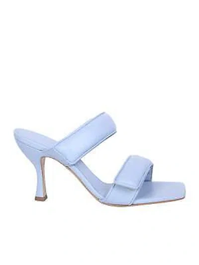 Pre-owned Gia Borghini High-heeled Straps Sandal Perni 03 Light Blue