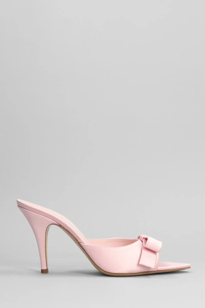 Gia Borghini Honorine Sandals In Rose-pink Satin