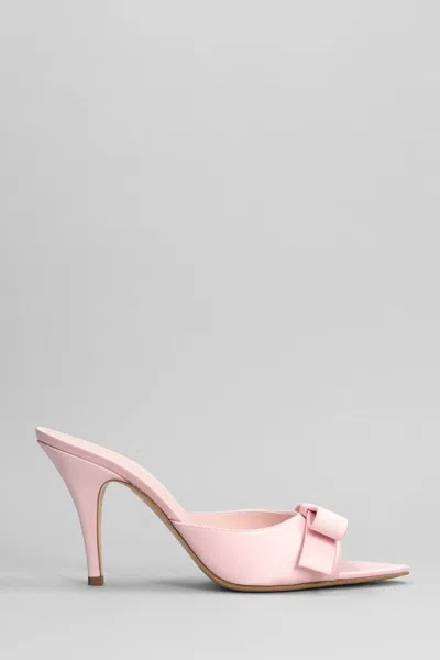 Gia Borghini Honorine Sandals In Rose-pink Satin