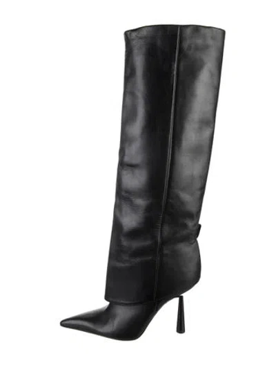 Pre-owned Gia Borghini Leather Boots In Black