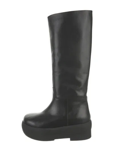 Pre-owned Gia Borghini Leather Boots In Black