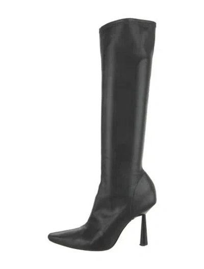 Pre-owned Gia Borghini Leather Boots In Black