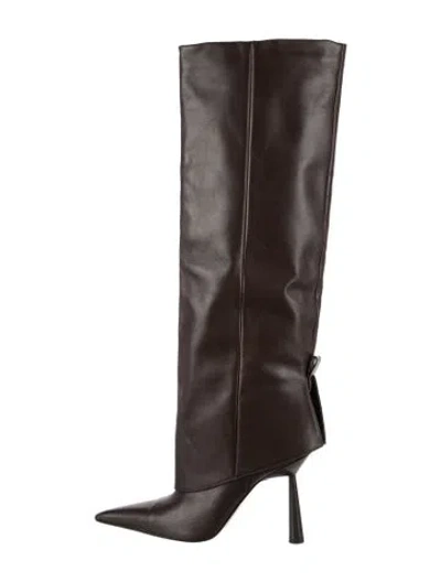 Pre-owned Gia Borghini Leather Boots In Brown