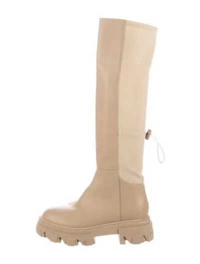 Pre-owned Gia Borghini Leather Boots In Neutrals