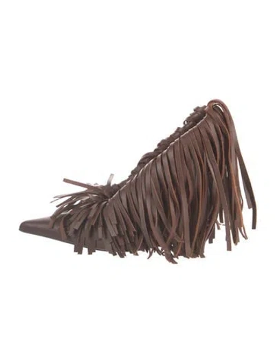 Pre-owned Gia Borghini Leather Pumps In Brown