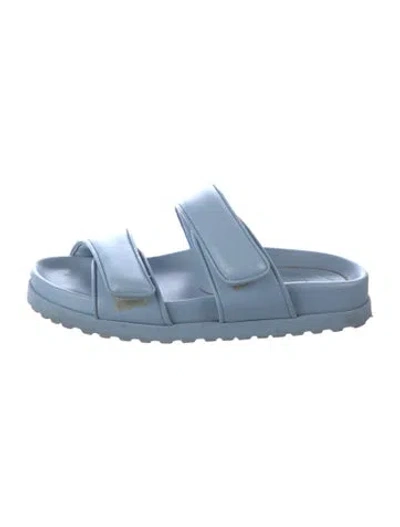 Pre-owned Gia Borghini Leather Sandals In Blue