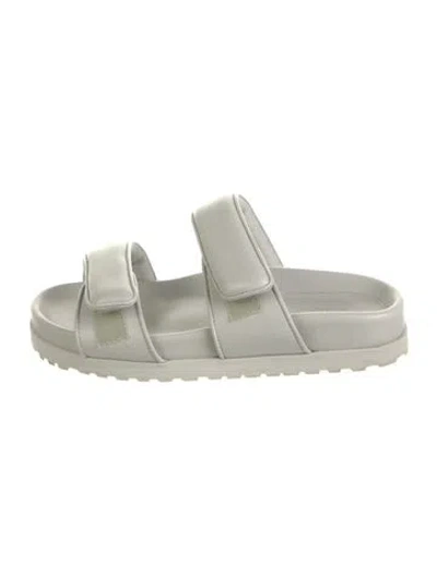 Pre-owned Gia Borghini Leather Sandals In Gray