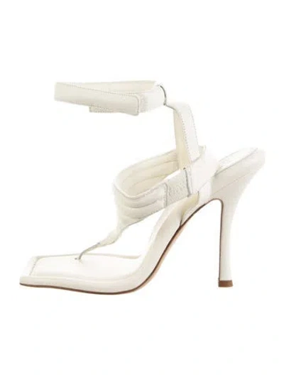Pre-owned Gia Borghini Leather Sandals In Neutral