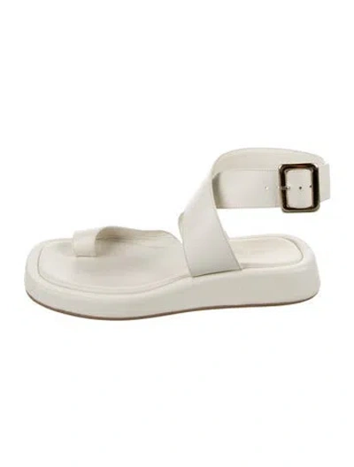 Pre-owned Gia Borghini Leather Sandals In Neutrals