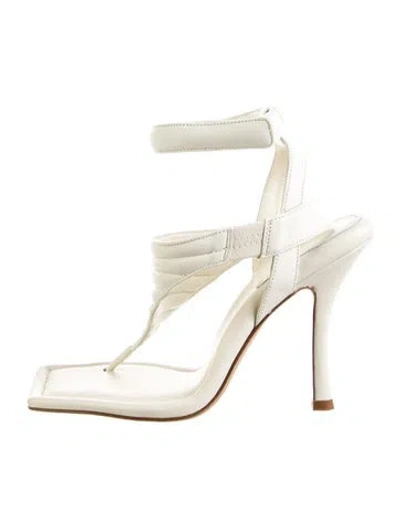 Pre-owned Gia Borghini Leather Sandals W/ Tags In Neutral