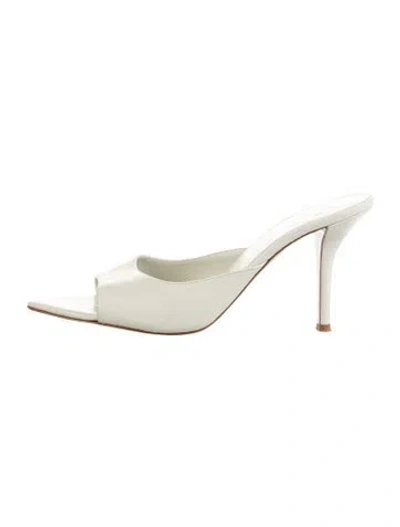 Pre-owned Gia Borghini Leather Slides In White