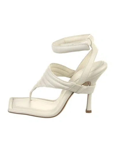 Pre-owned Gia Borghini Leather Slingback Sandals In Neutral