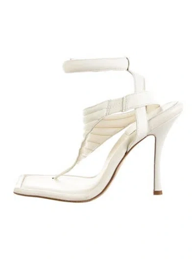 Pre-owned Gia Borghini Leather Slingback Sandals In Neutral
