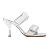 Gia Borghini Metallic Leather Perni Sandals