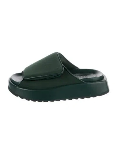 Pre-owned Gia Borghini Neoprene Slides In Green