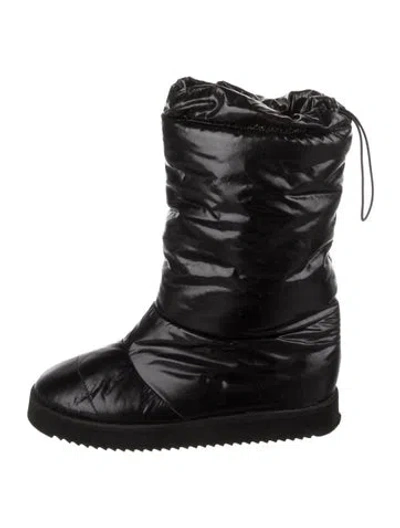 Pre-owned Gia Borghini Nylon Rain Boots In Black