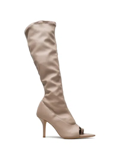 Gia Borghini Open-toe Boots In Neutral