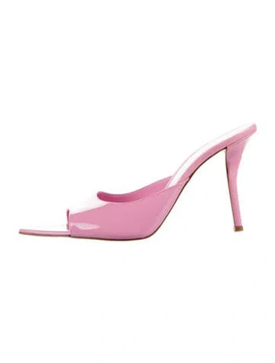Pre-owned Gia Borghini Patent Leather Sandals In Pink